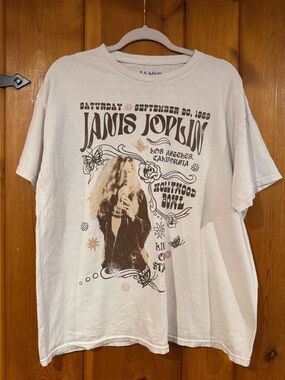 Janis Joplin Graphic Tee - White